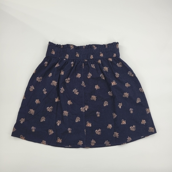 Madewell Paperbag Button-Front Mini Skirt Baby Corduroy Deep Indigo size S NH131 - Picture 3 of 12